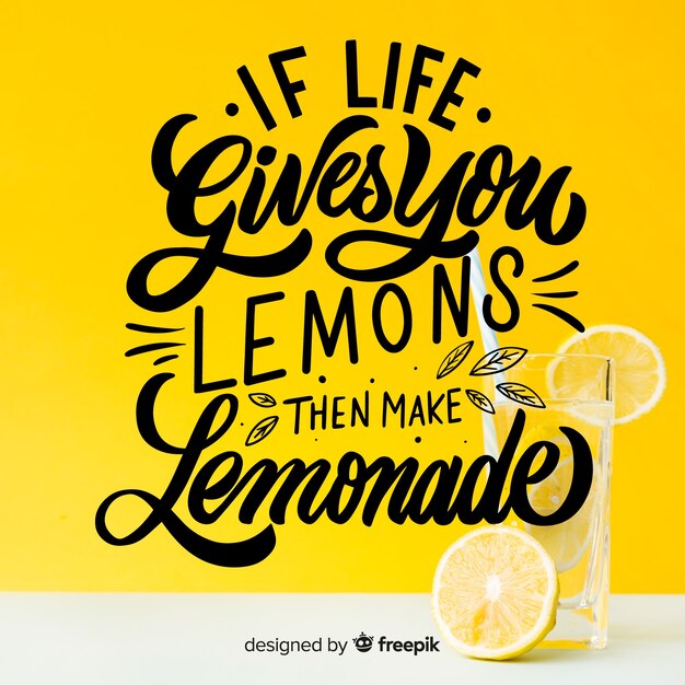 Lettering quote with image