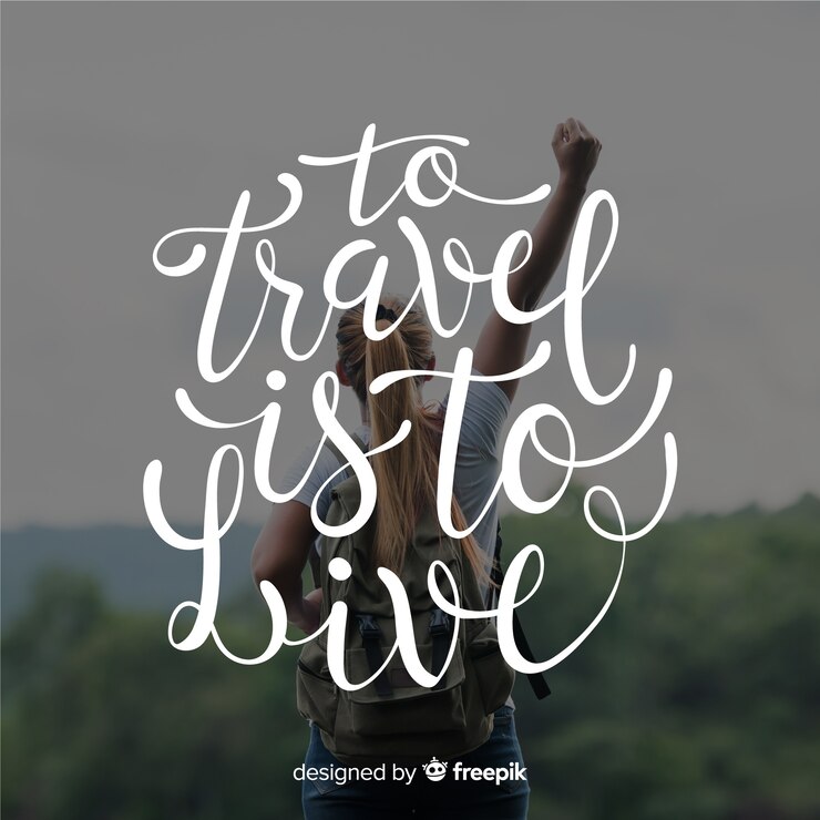 Free Vector lettering quote with image