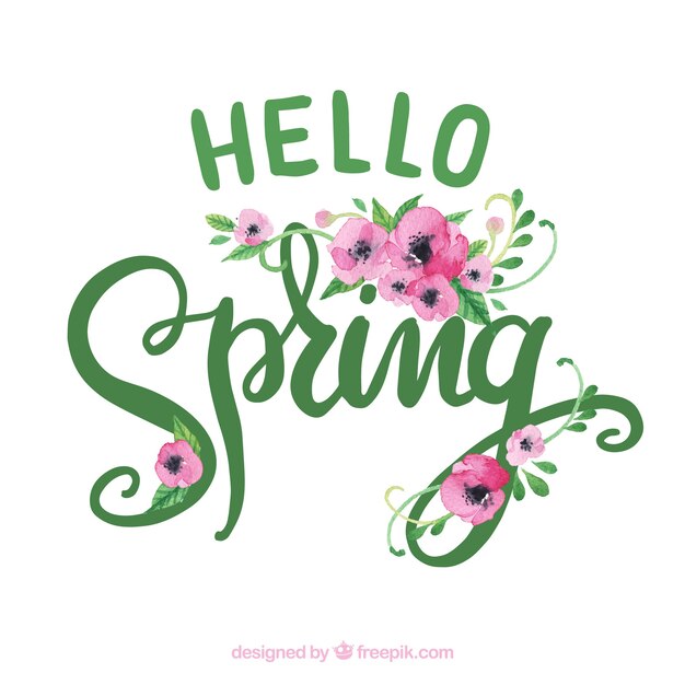 Lettering spring background