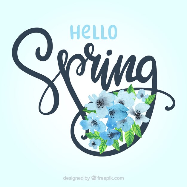 Lettering spring background