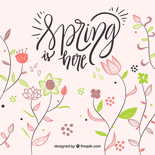 Lettering spring background