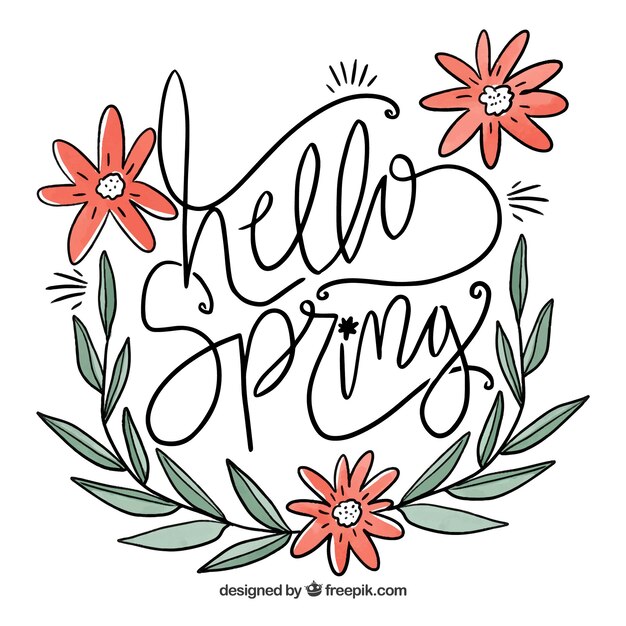 Lettering spring background