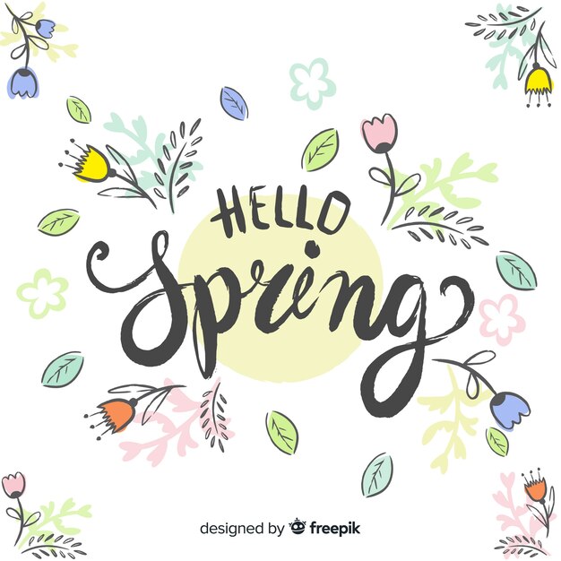 Lettering spring background