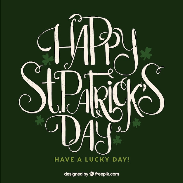 Lettering st. patrick's day background