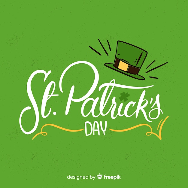 Free vector lettering st. patrick's day