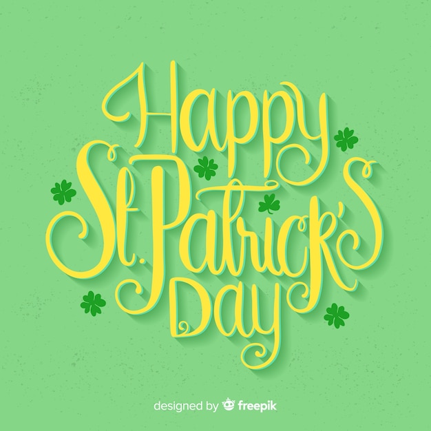 Free vector lettering st. patrick's day