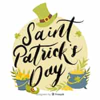 Free vector lettering st. patrick's day