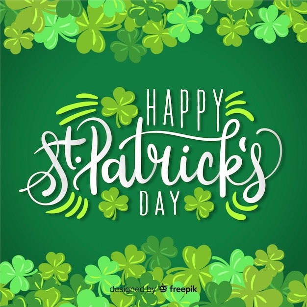 Free vector lettering st. patrick's day