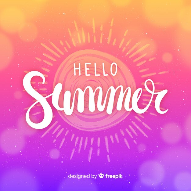 Lettering summer background