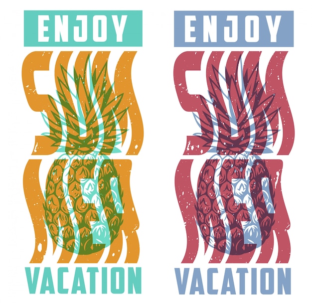 Free vector lettering summer composition