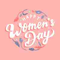 Free vector lettering theme for womens day