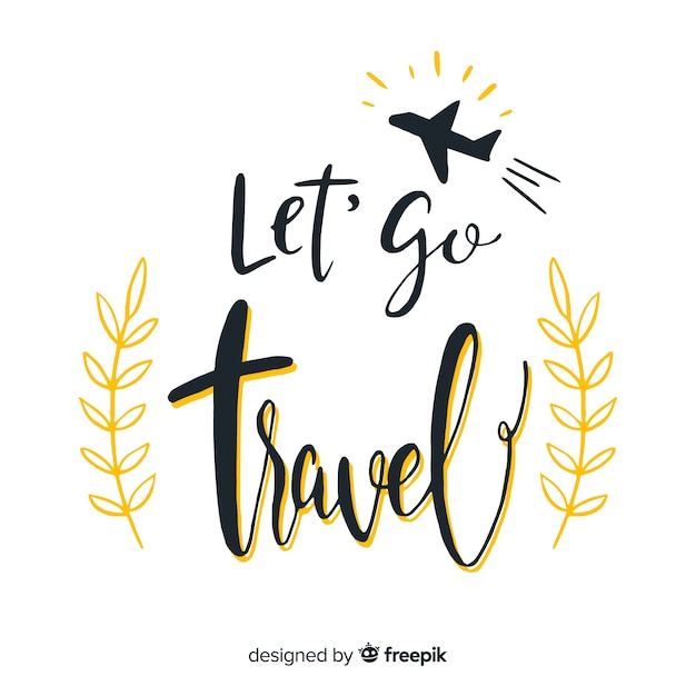 Free vector lettering travel background