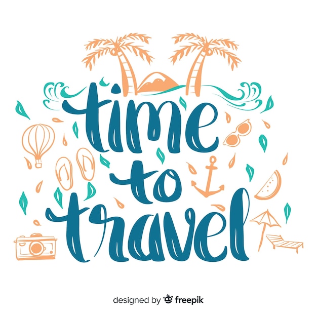 Lettering travel background