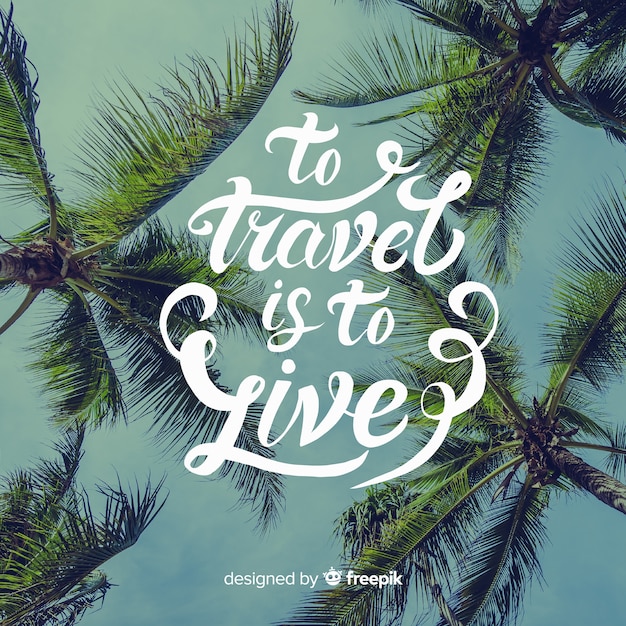 lettering travel with photo