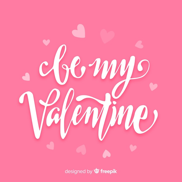 Lettering valentine background