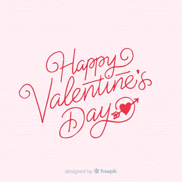 Free vector lettering valentine background