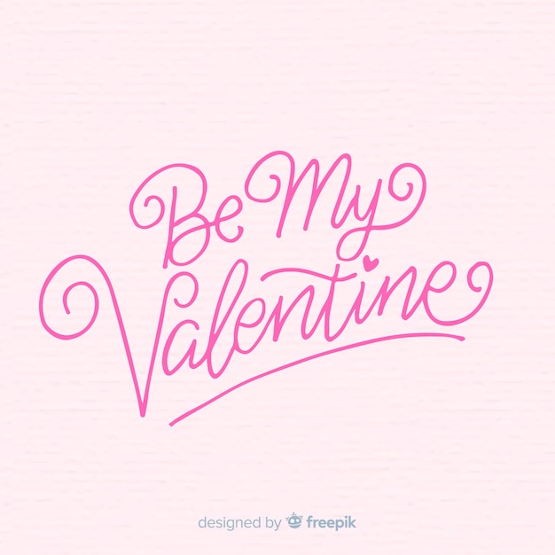 Free vector lettering valentine background