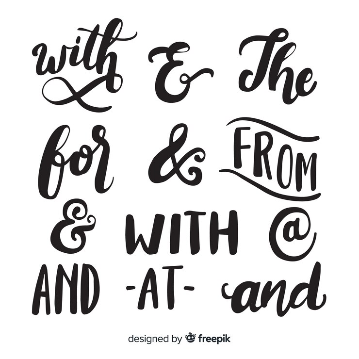 Free Vector lettering wedding collection