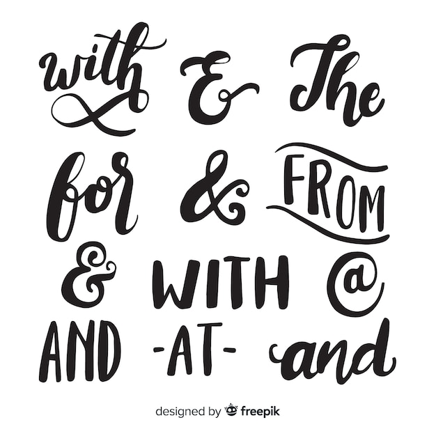 Lettering wedding collection