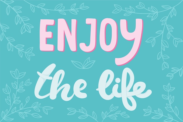 Free vector lettering with positive message