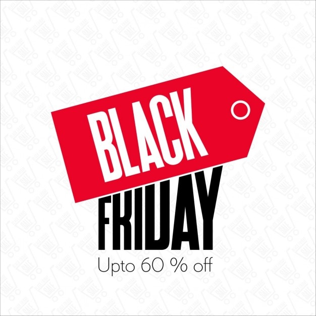 Free vector lettering with red label for black friday