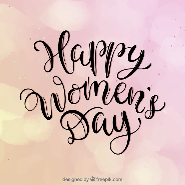 Lettering women's day background