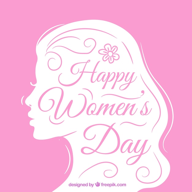 Lettering women's day background