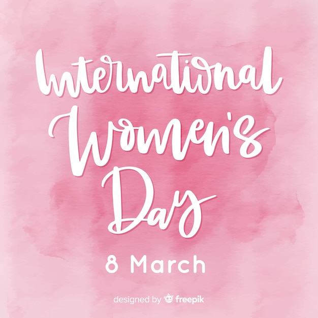 Free vector lettering women's day background