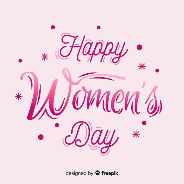 Lettering women's day background