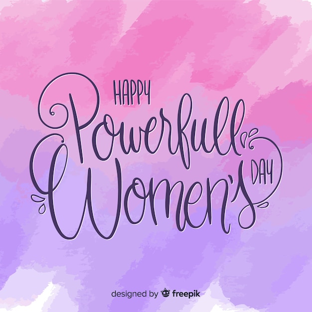 Free vector lettering women's day