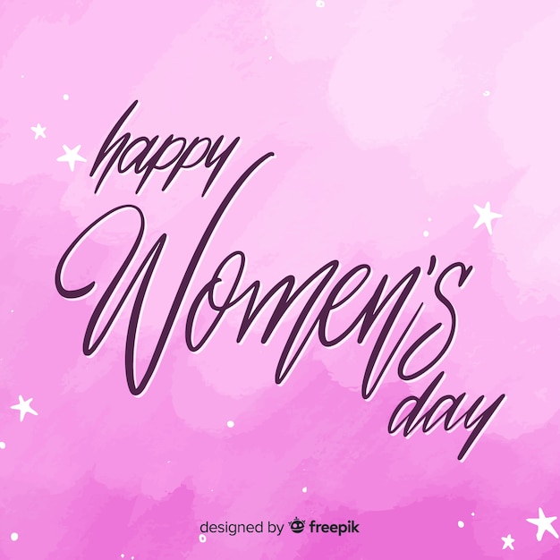 Free vector lettering women's day
