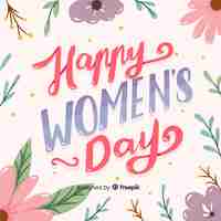 Free vector lettering women's day