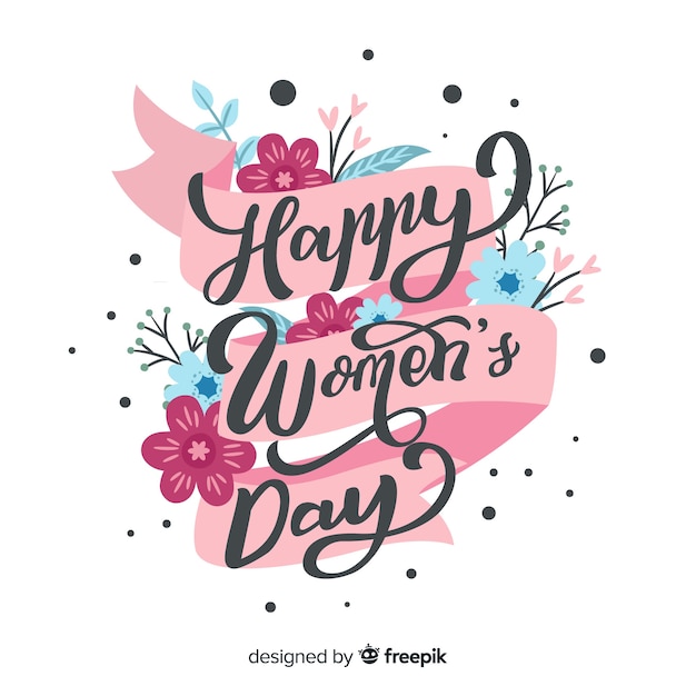 Free vector lettering women's day