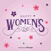 Free vector lettering women's day