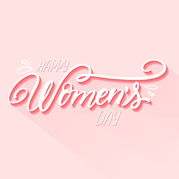 Бесплатное векторное изображение Надпись женский день