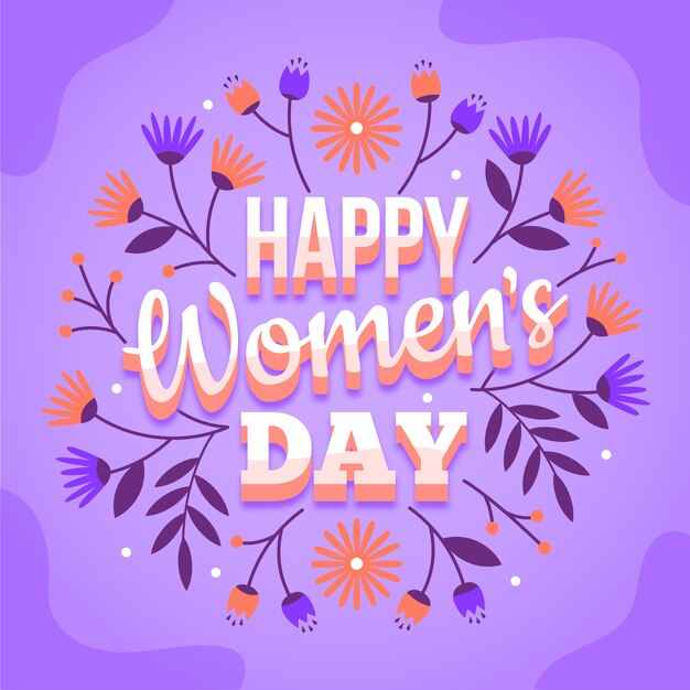 Free vector lettering women's day