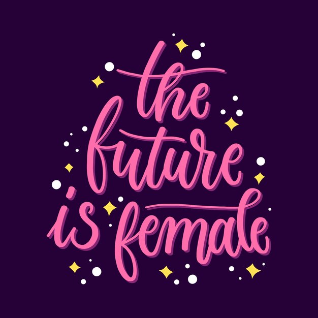 Lettering womens day concept