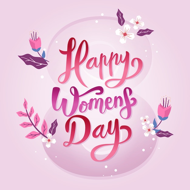 Free vector lettering womens day design