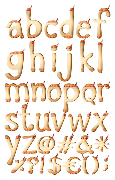 인도 삽화와 함께 알파벳의 편지