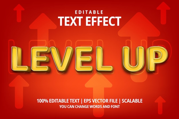Level up editable text style effect