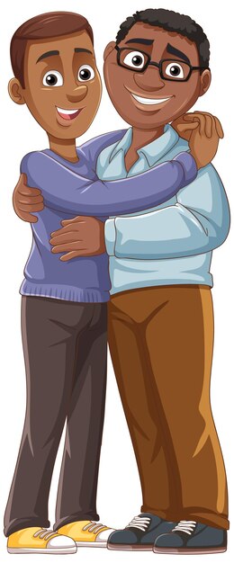 Free vector lgbt gay couple men vector