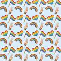 Free vector lgbt love pattern