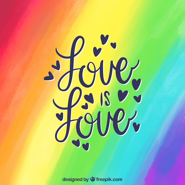 Free vector lgbt pride background in watercolor style