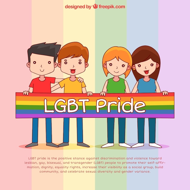 Lgbt pride background with many colors