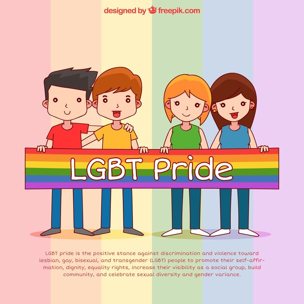 Lgbt pride background with many colors