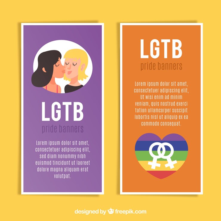 Free Vector lgbt pride banners in flat style