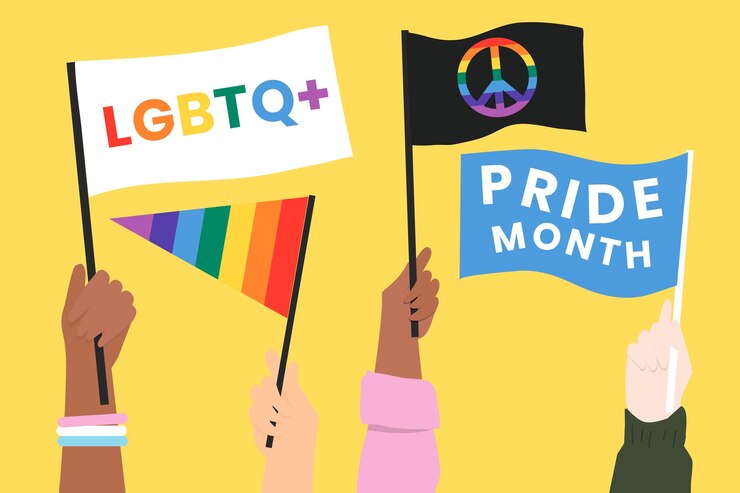 Free Vector lgbtq pride month flags vector