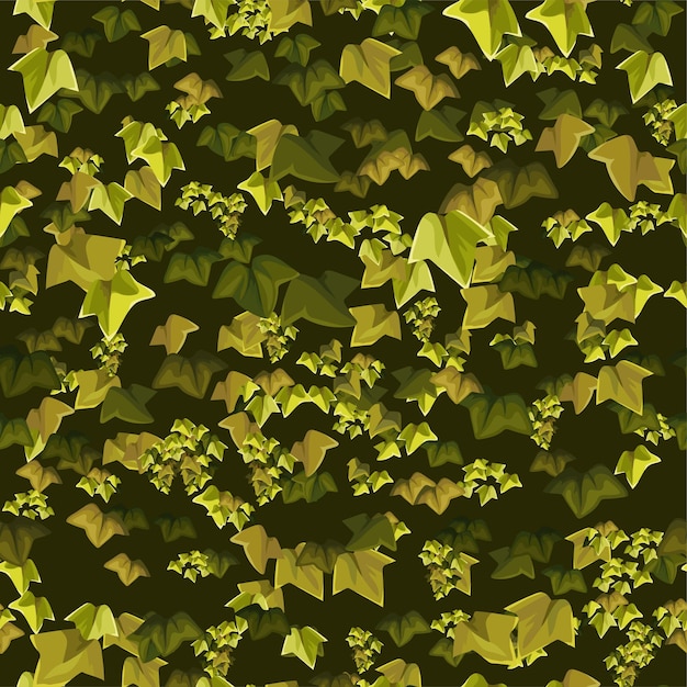 Liana branches and tropical leaves ivy seamless pattern game cartoon element of creeper jungle