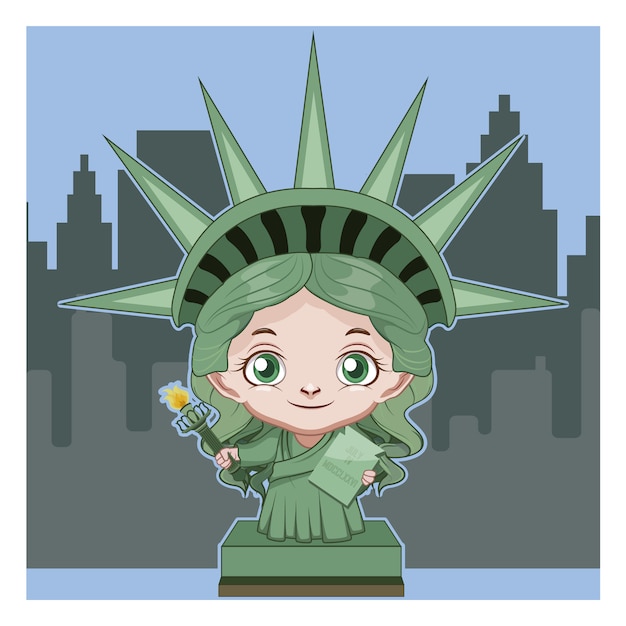 Free Vector liberty statue background