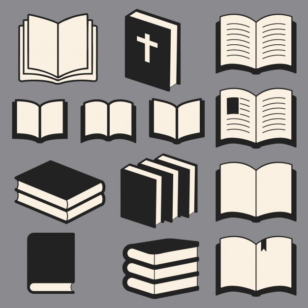 Бесплатный Вектор библиотека книжная коллекция